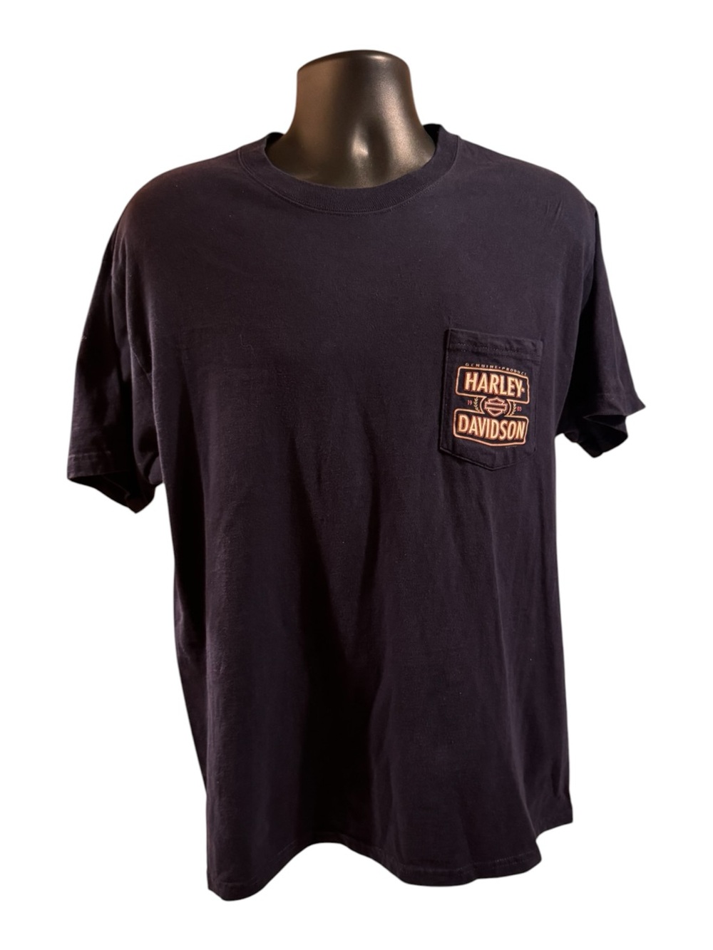 Harley-Davidson Black Short Sleeve Tee Cool Pocket Logo